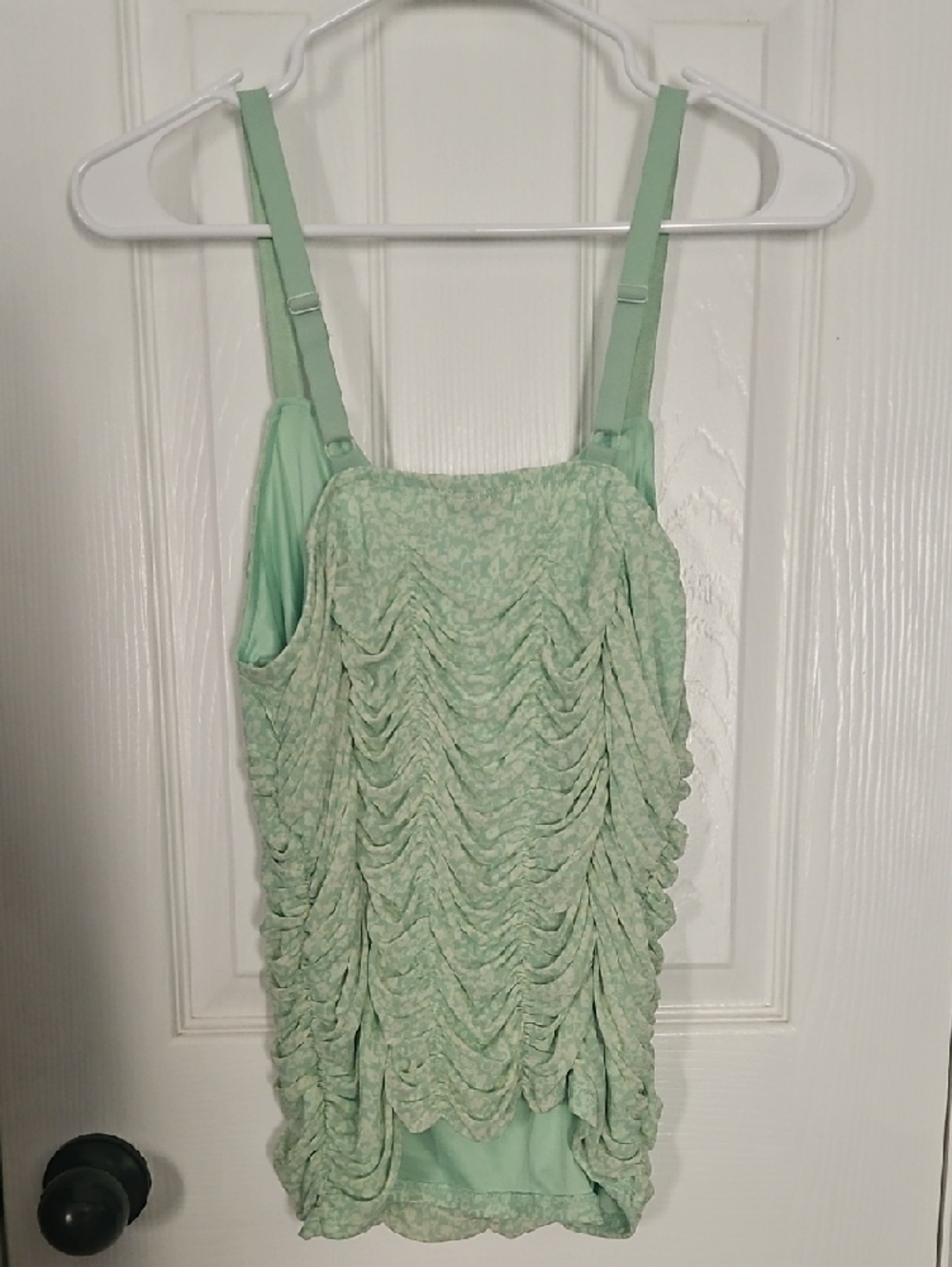 Torrid Ruched Mesh Hemlock Cropped Cami - Picture 8 of 10